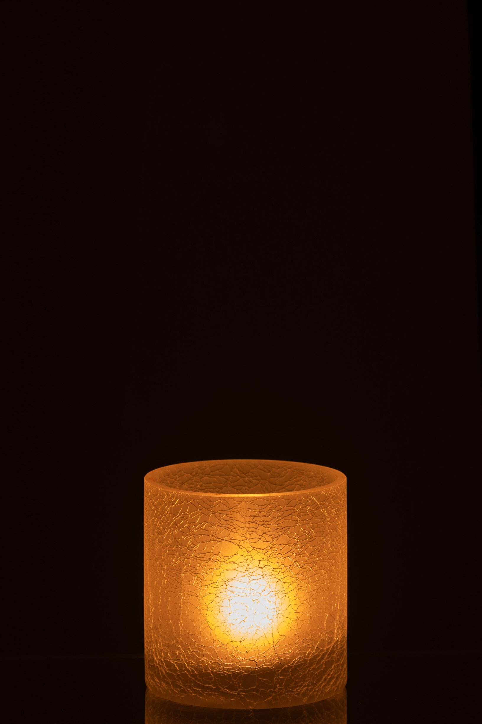 windlicht craquelé glas frosted