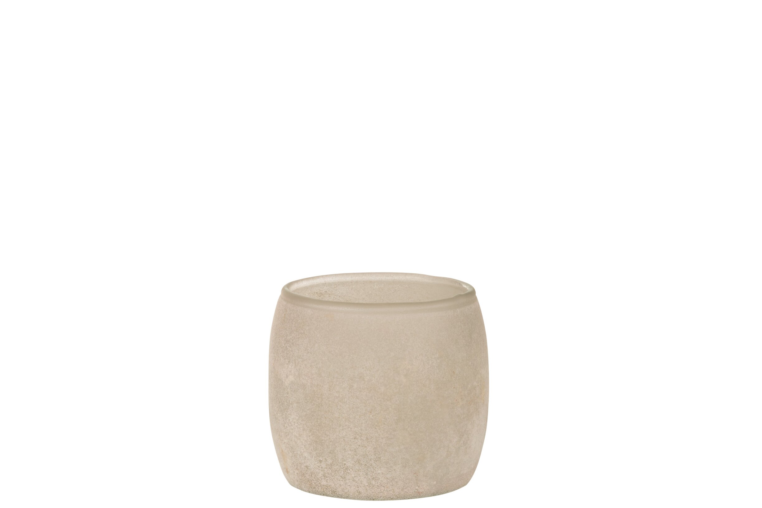 Theelichthouder Poederroze Glas