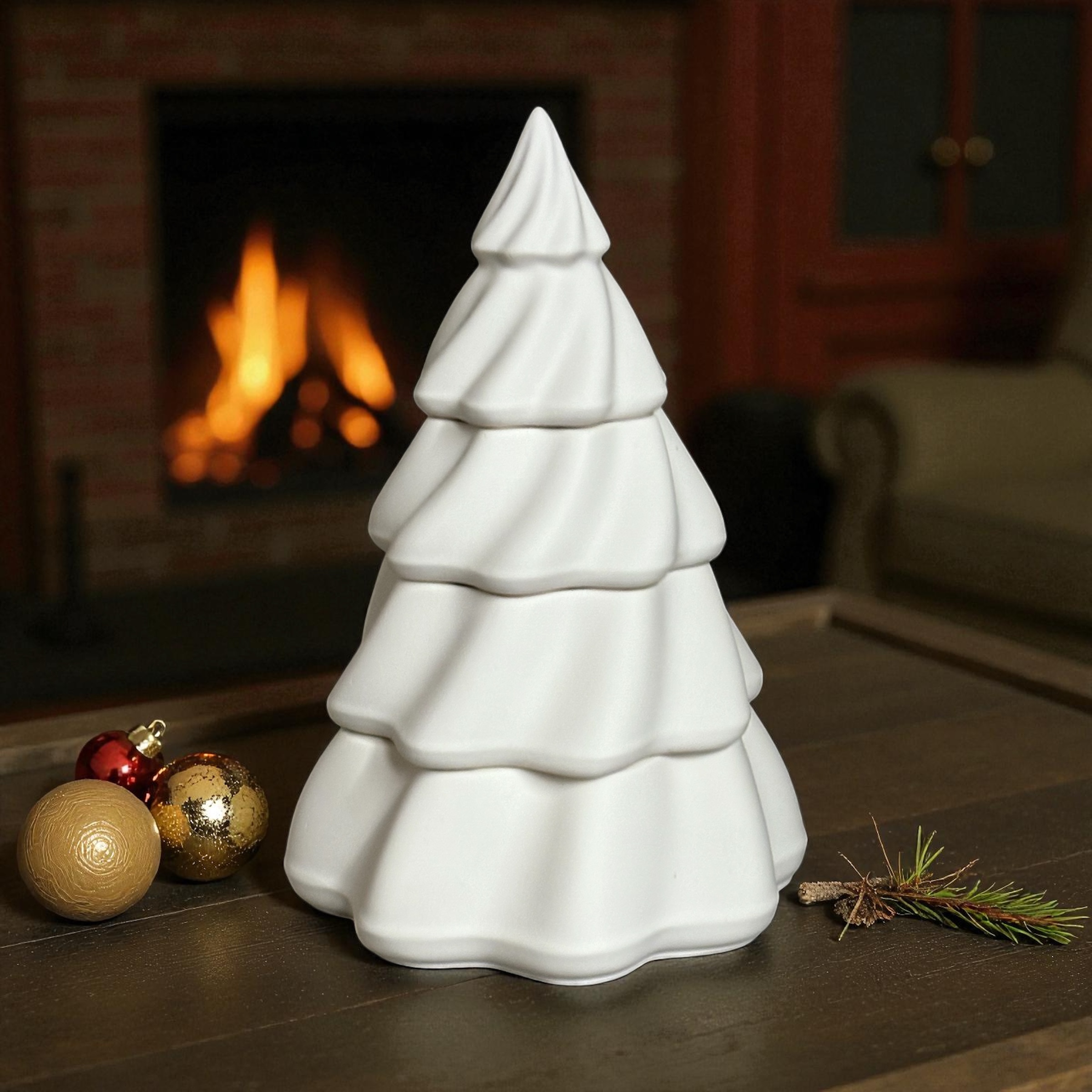 witte kerstboom (3 kaarsen) -Snowy Musk