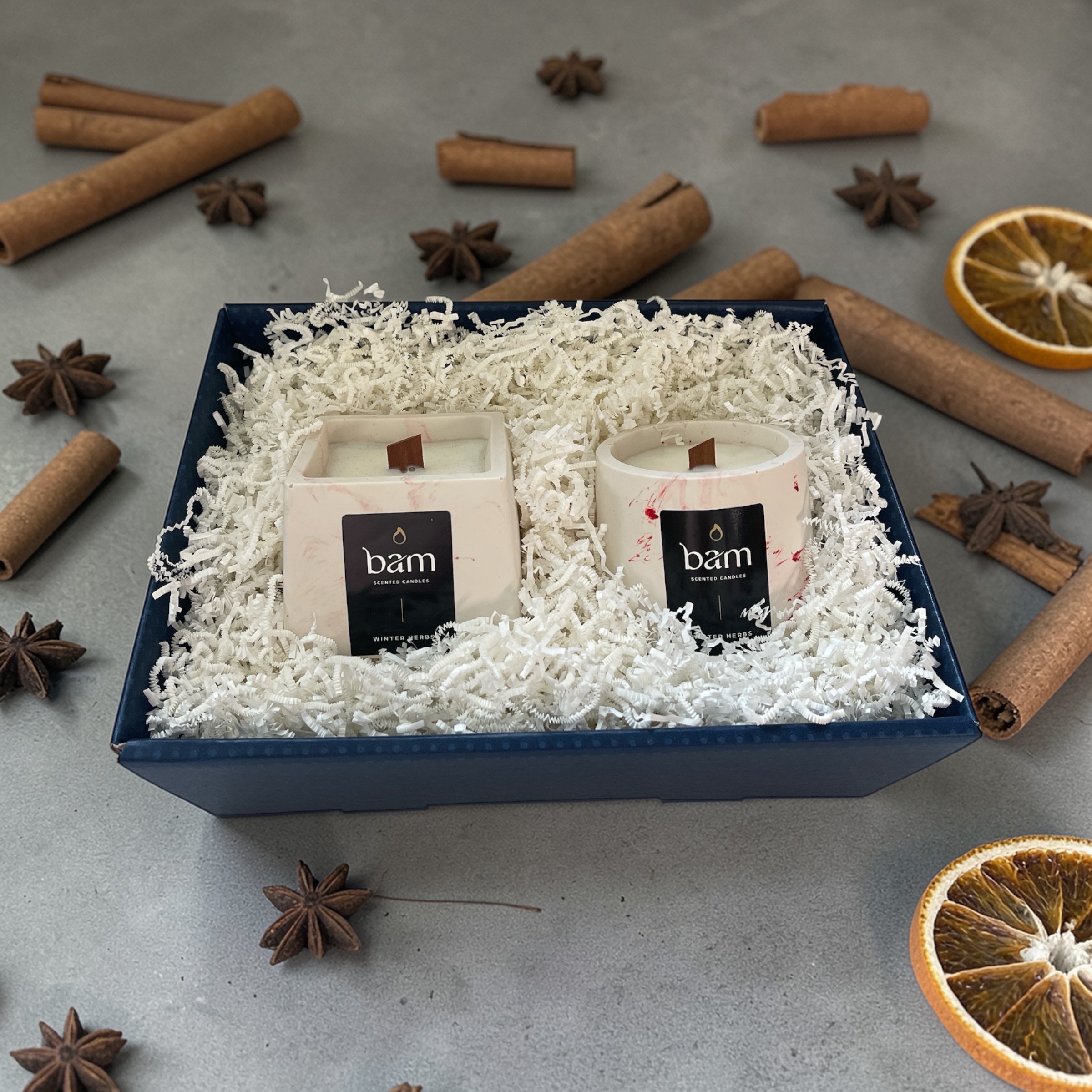 Winter Herbs - geschenkset met 2 geurkaarsen