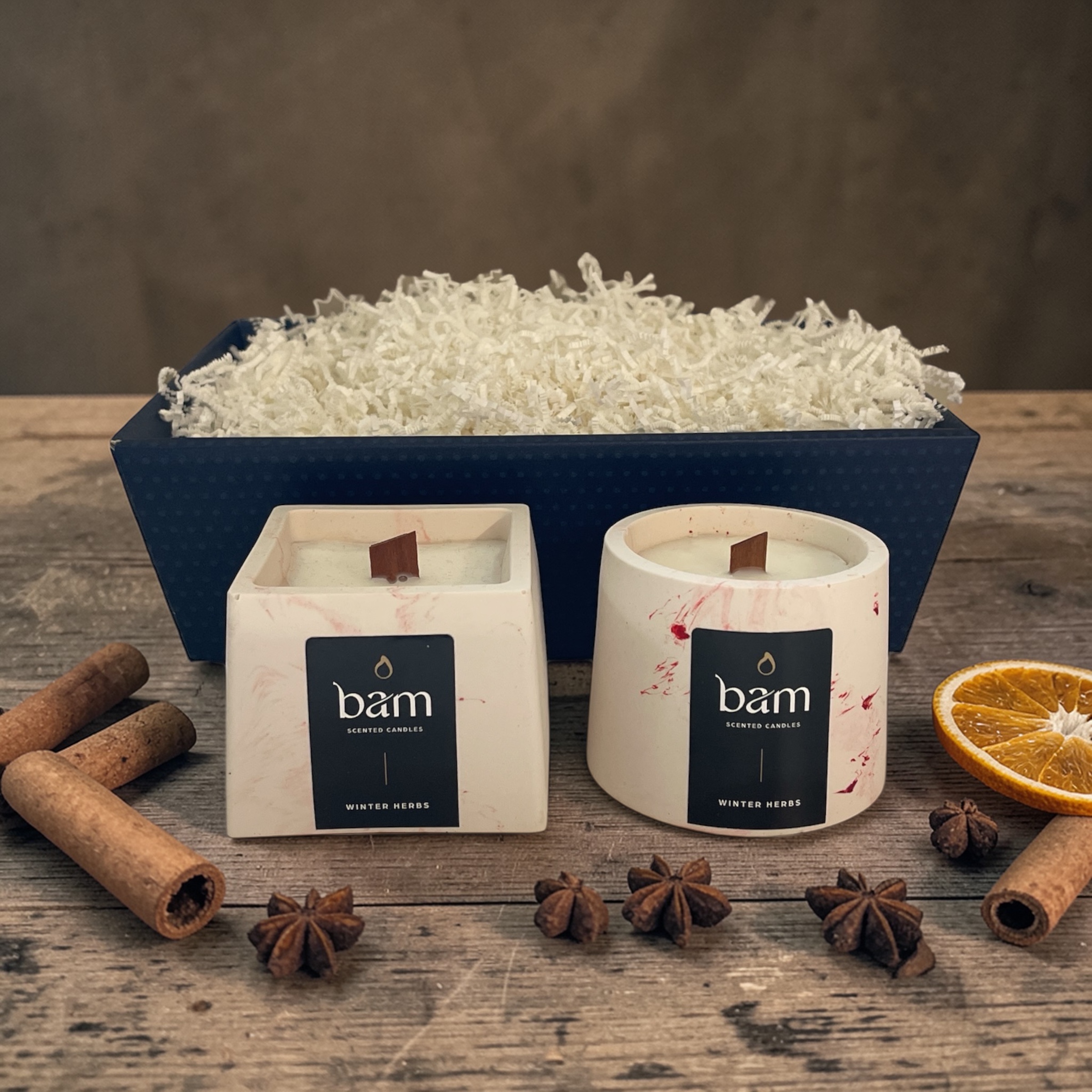 Winter Herbs - geschenkset met 2 geurkaarsen
