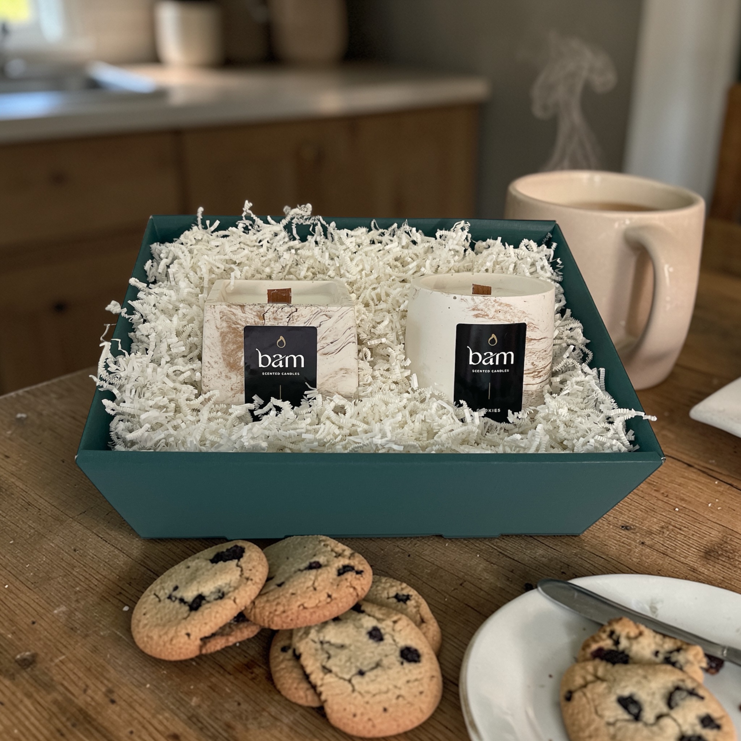 Cookies - geschenkset met 2 geurkaarsen