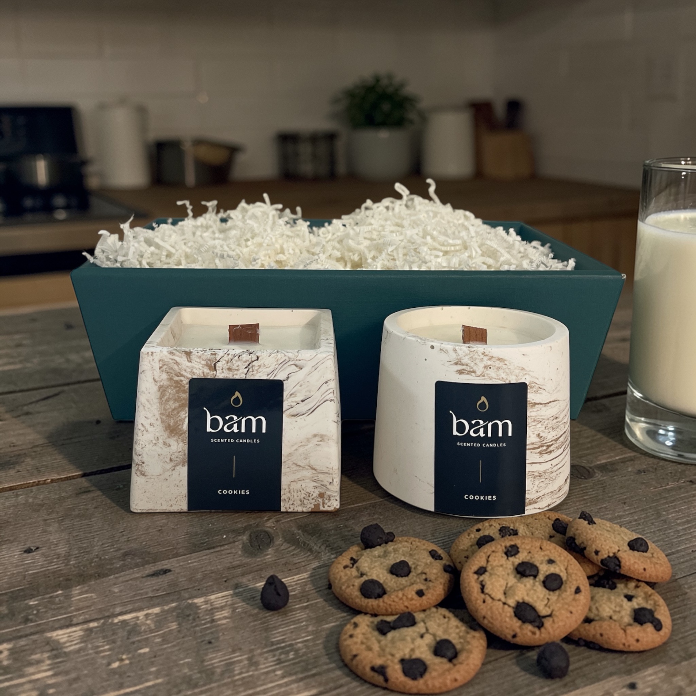 Cookies - geschenkset met 2 geurkaarsen