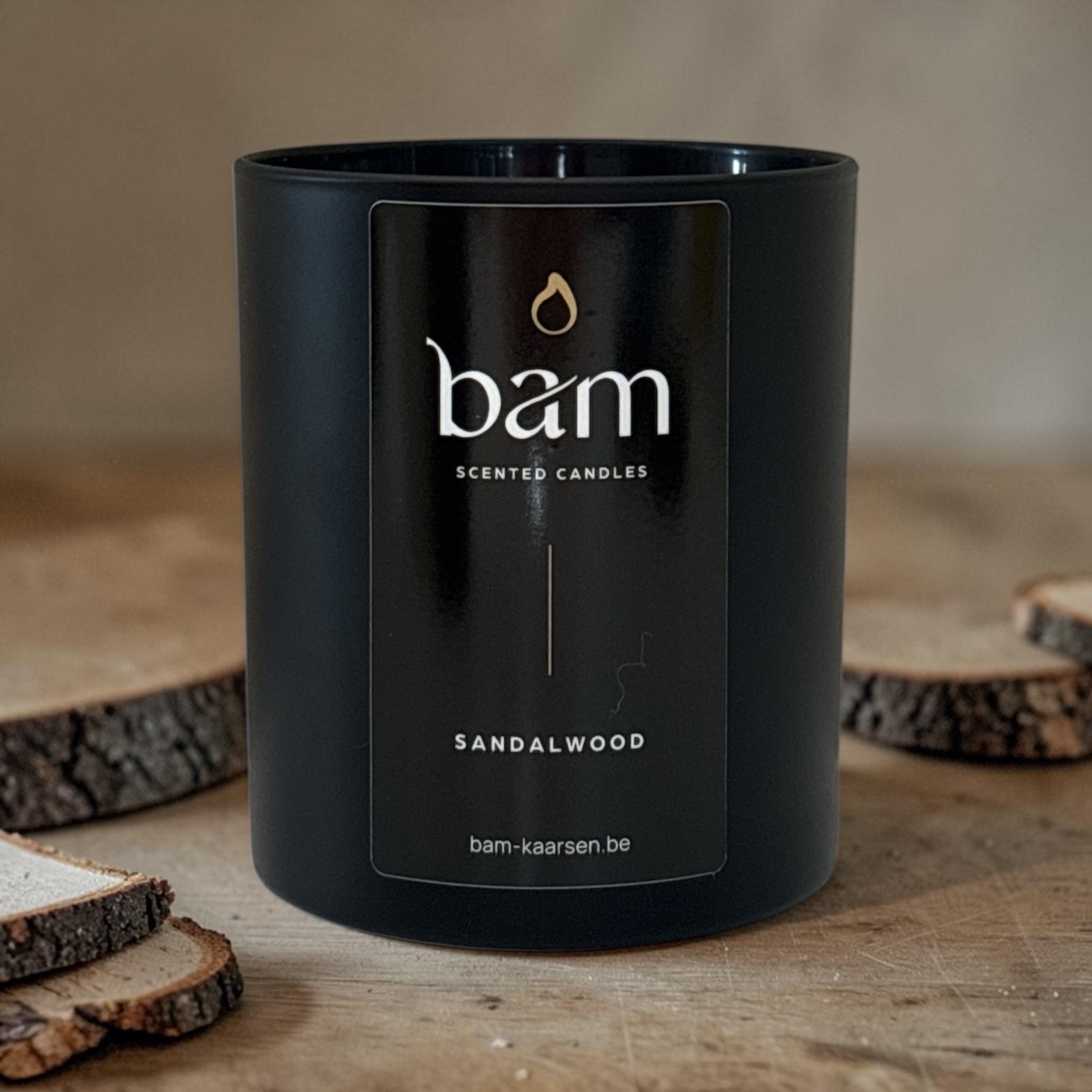 Sandalwood Geurkaars - Black Collection Medium