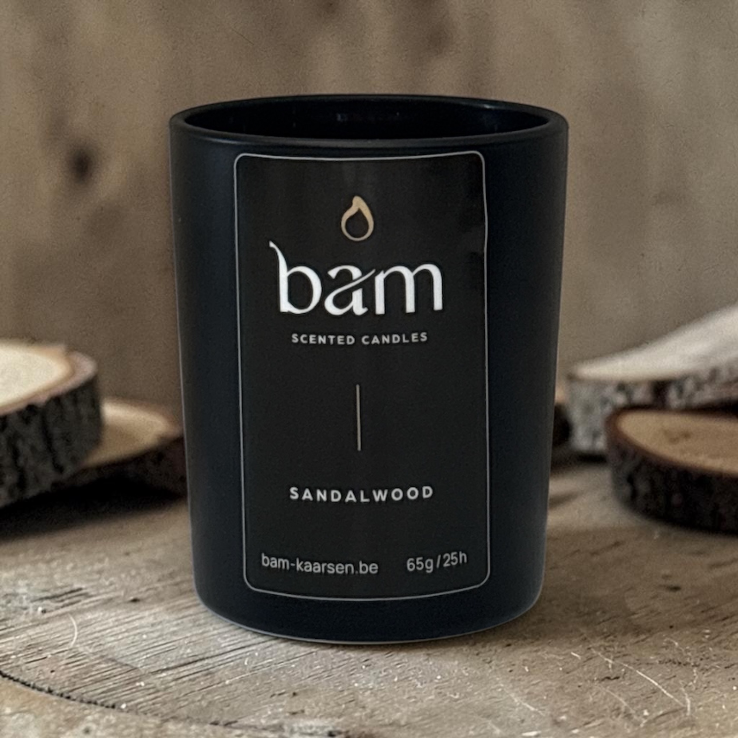 Sandalwood Scented Candle Mini – Black Collection Small