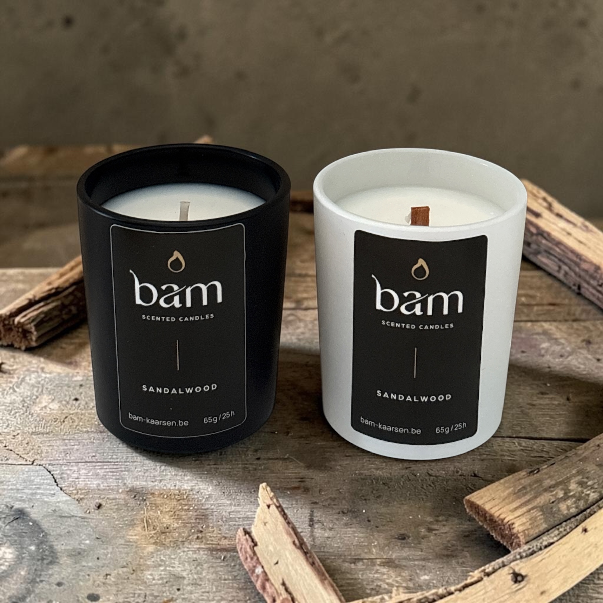 Sandalwood Geurkaars Mini – Black Collection Small