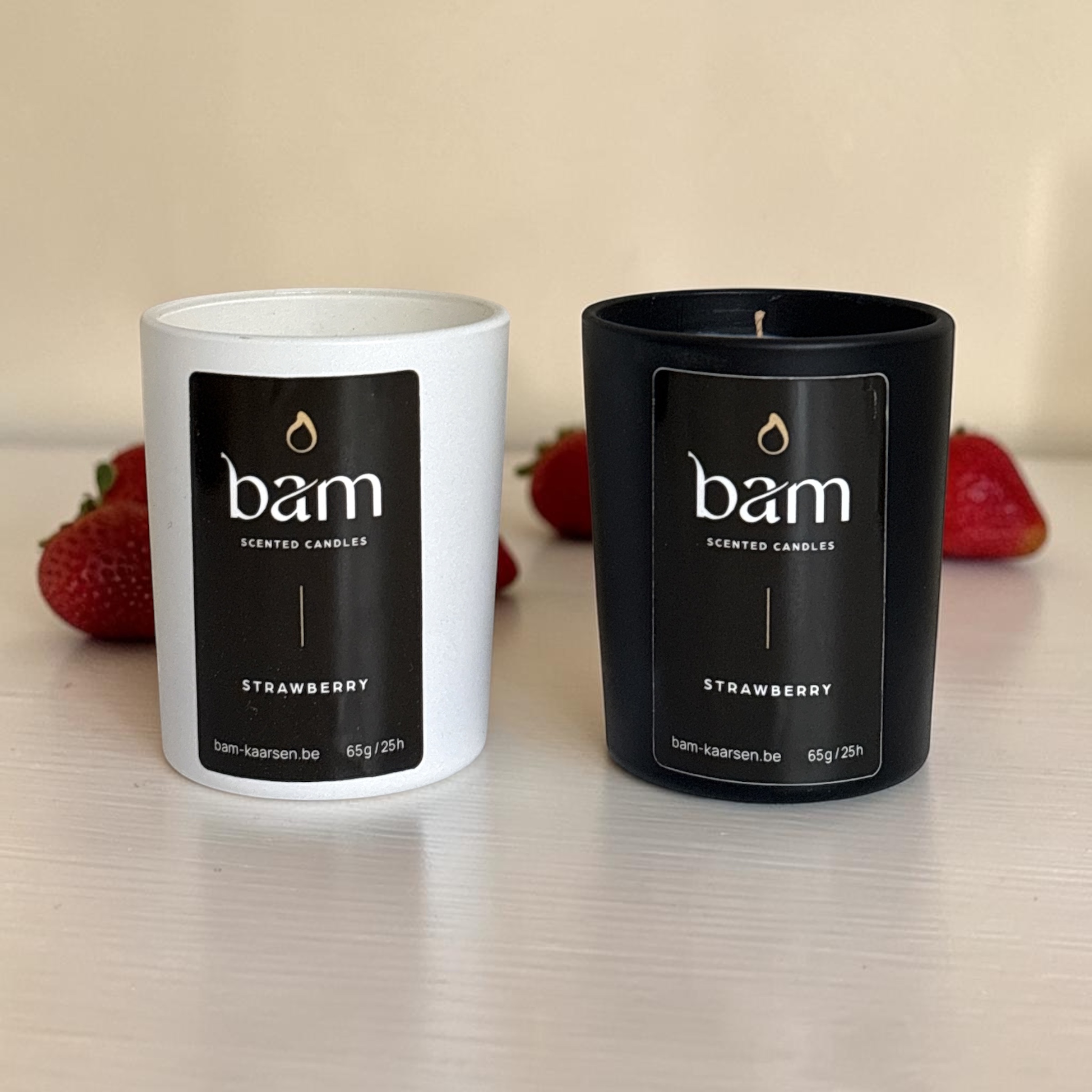Strawberry Geurkaars Mini – Black Collection Small