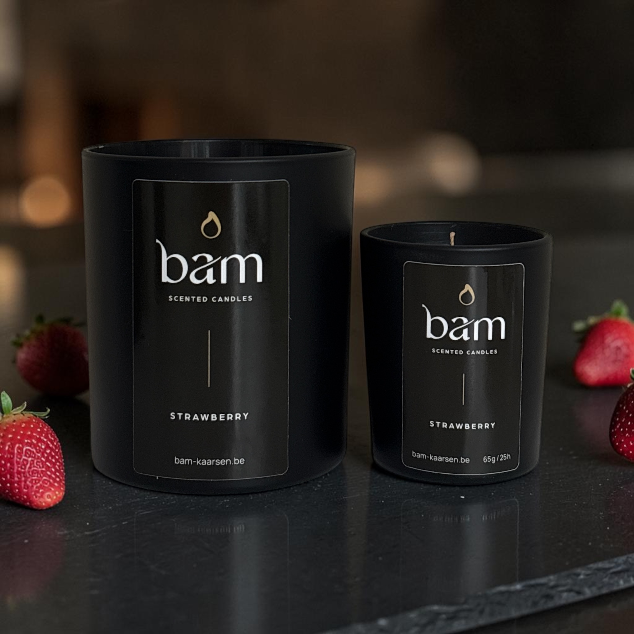 Strawberry Geurkaars Mini – Black Collection Small