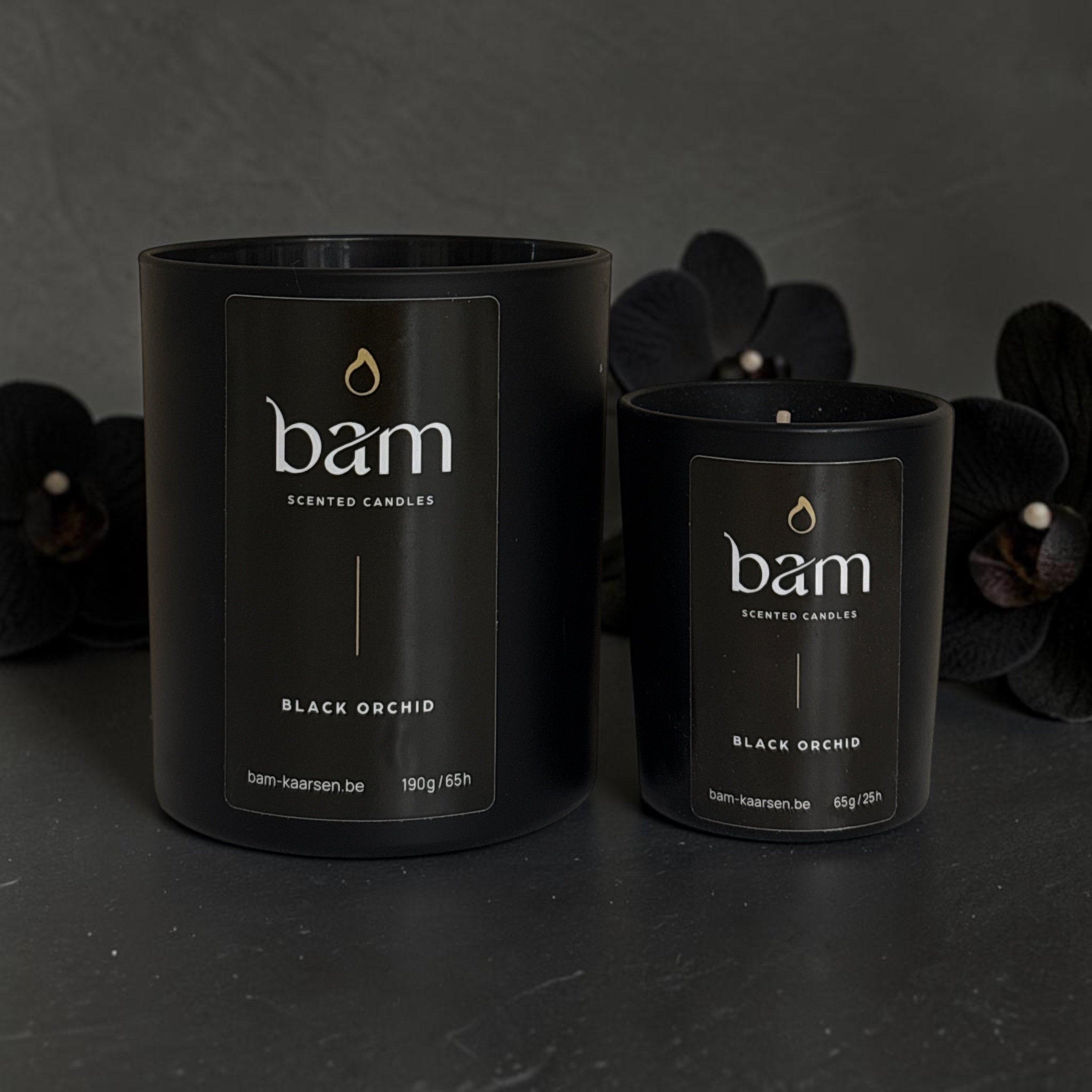Zwarte Orchidee Geurkaars - Black Collection Medium