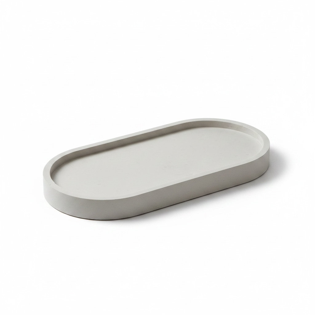 wit ovale decoratieve schaal - snowy musk