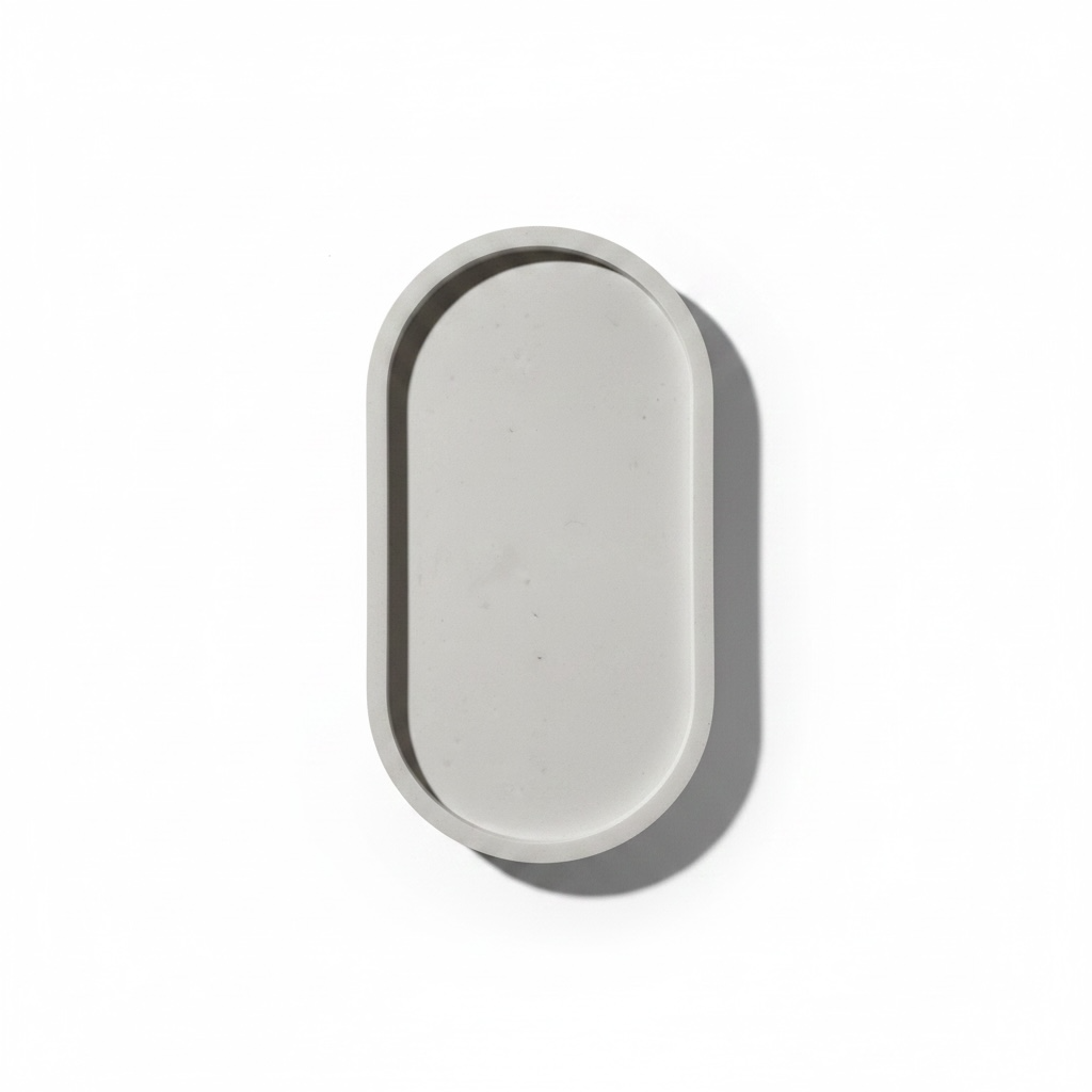 wit ovale decoratieve schaal - snowy musk