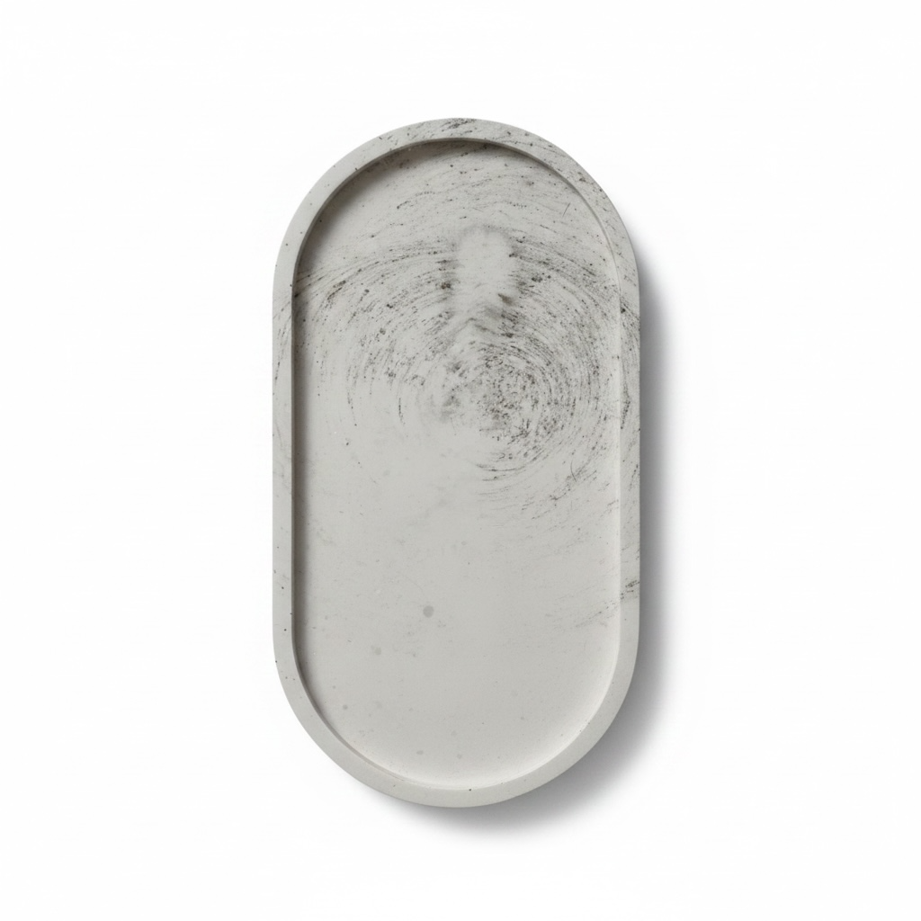Bronze marbled oval decorative dish - cookies