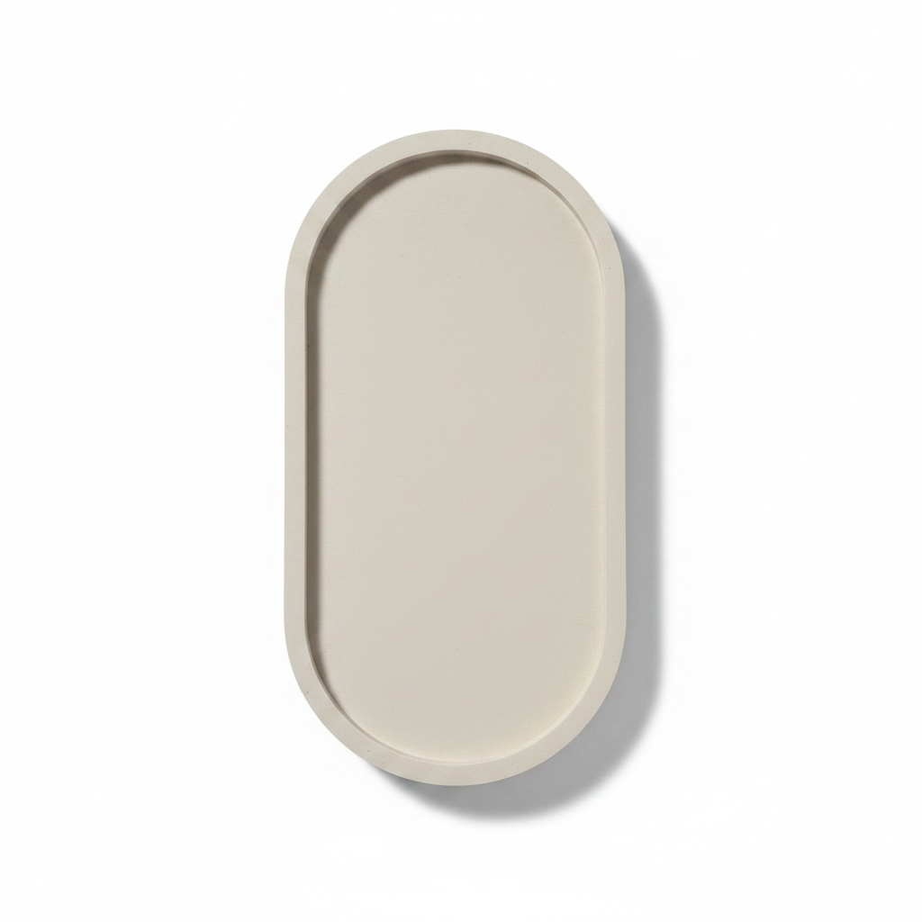 crème geel ovale decoratieve schaal - vanille