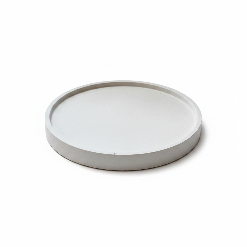 wit ronde decoratieve schaal - snowy musk