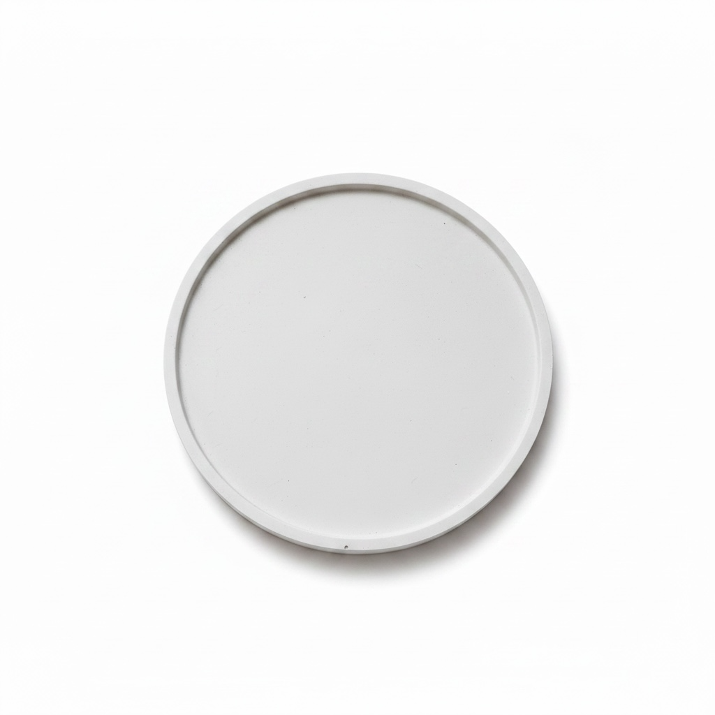 wit ronde decoratieve schaal - snowy musk