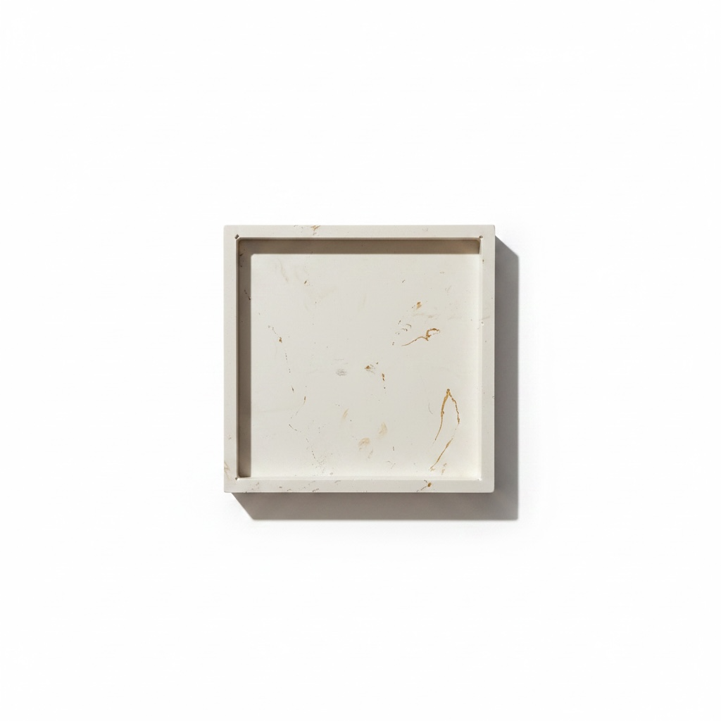ochre marbled square dish - Gardenia