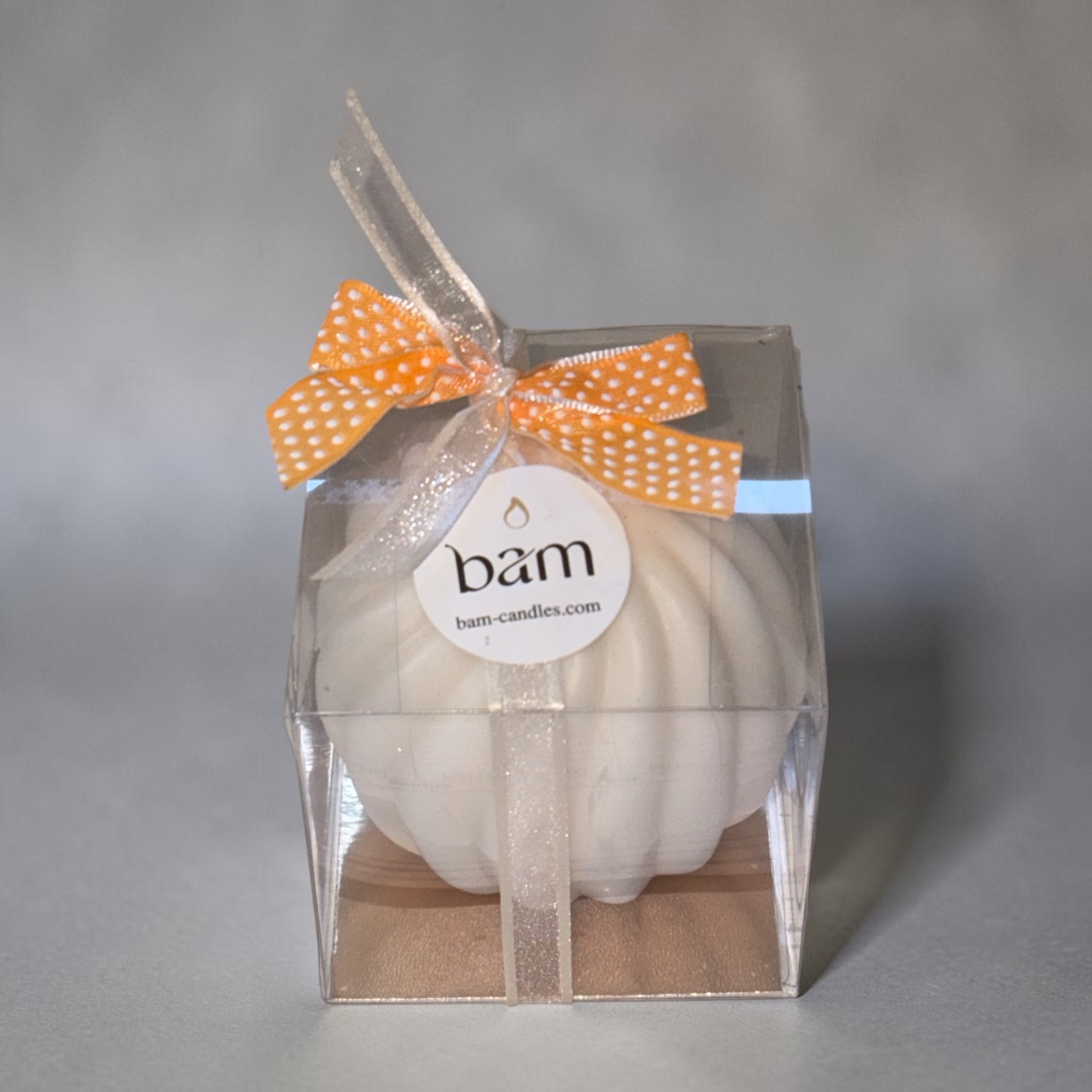 Design Bolkaars met Swirl van Zonnebloemwas – Handgemaakte Decoratieve Kaars – Ø 7 cm – Luxe Cadeau in Geschenkdoos