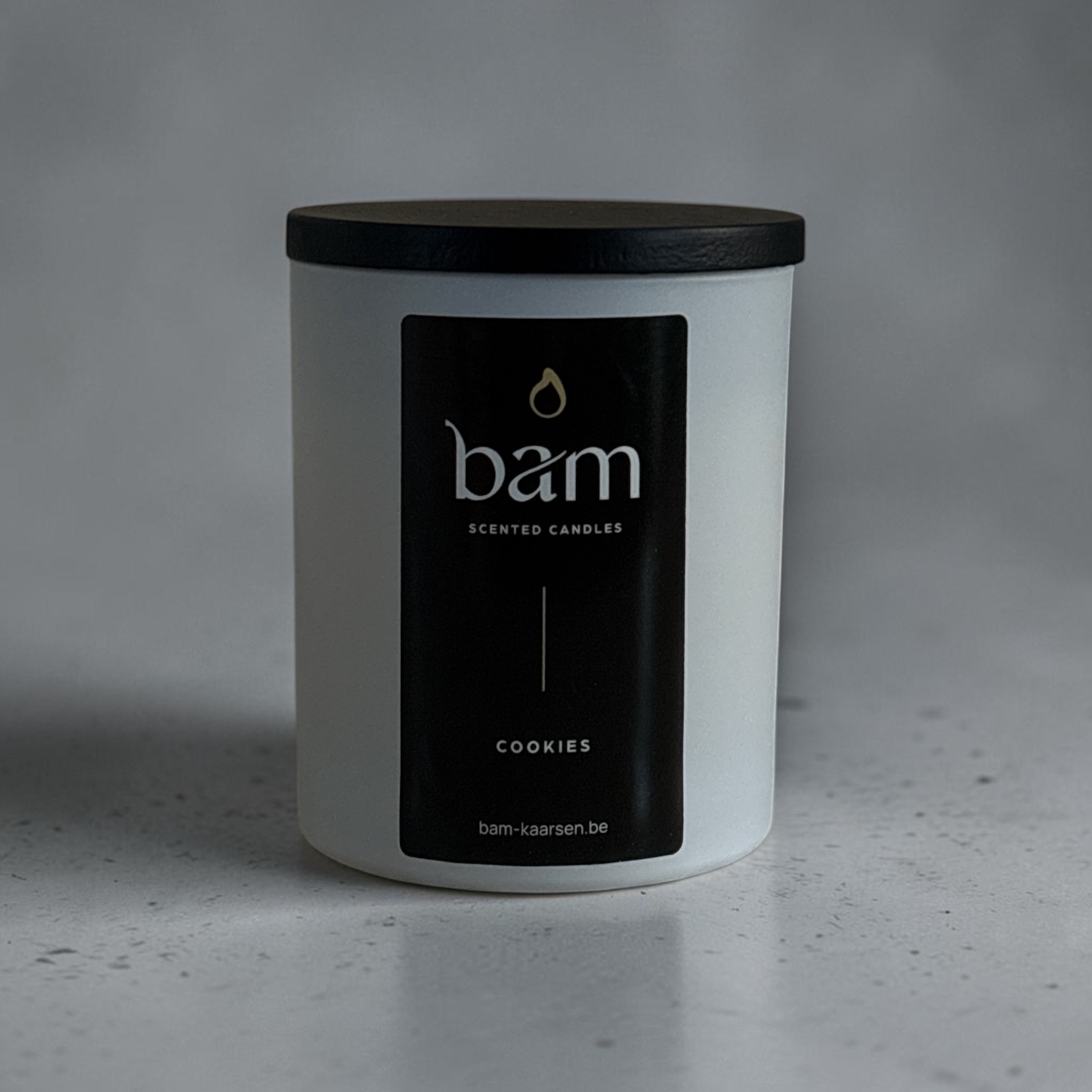 Cookies Geurkaars – Witte Kaars met Houten Wiek – 60 Branduren