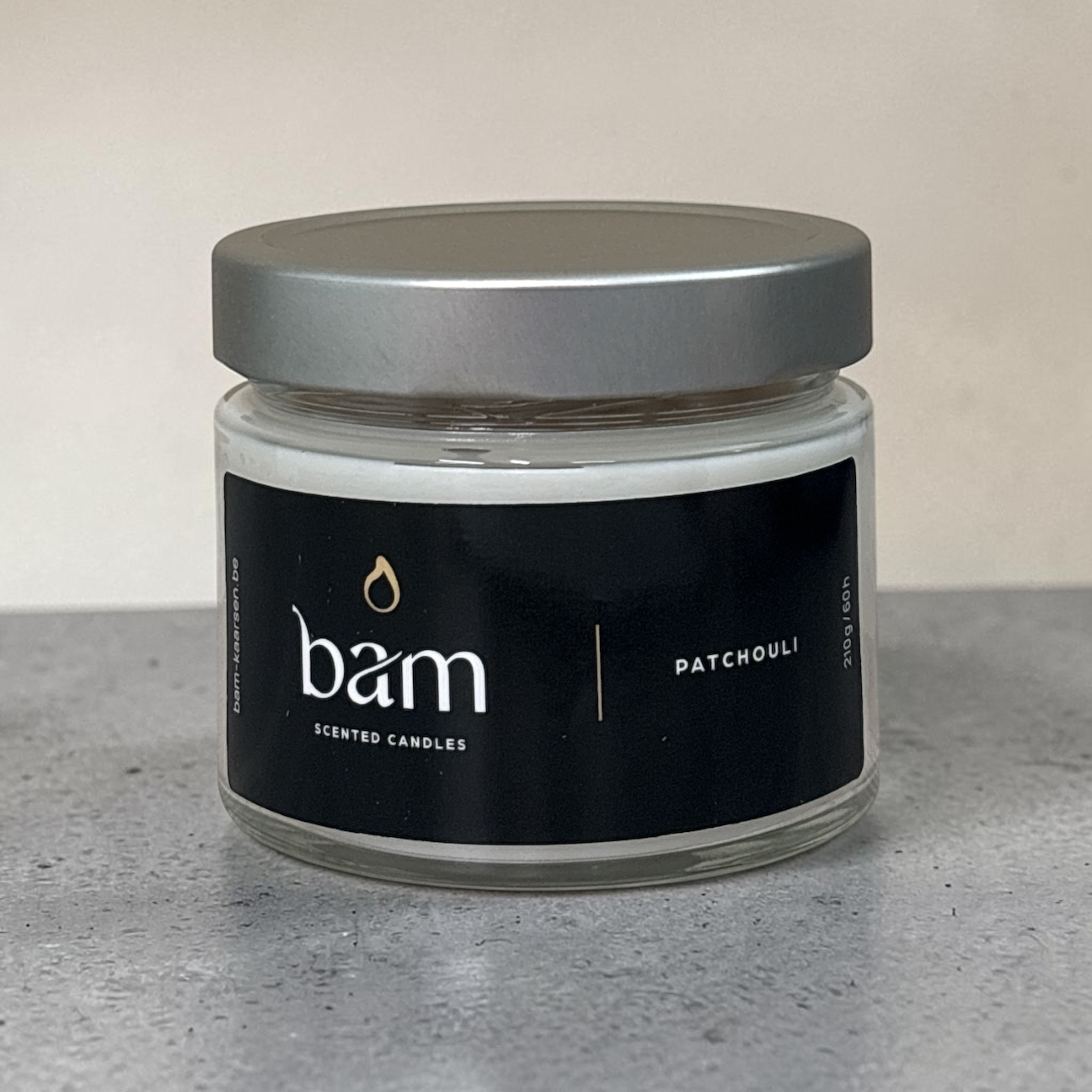 Patchouli scented candle – Basic Collection Medium – 50 burn hours