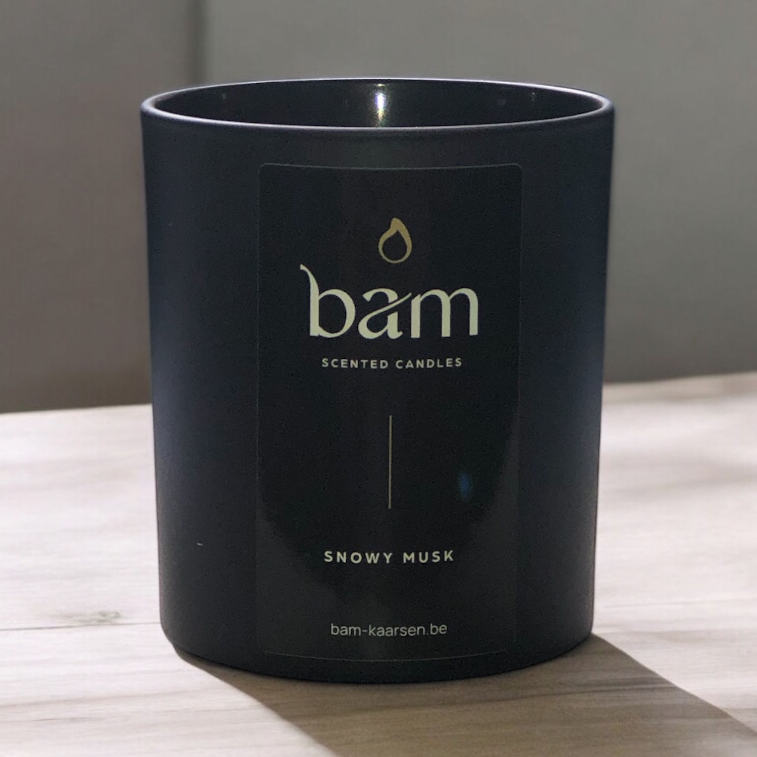 Snowy musk - wit rond potje met houten wiek