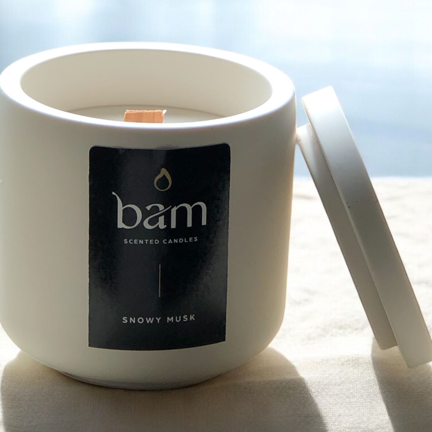 wit rond schaaltje - snowy musk