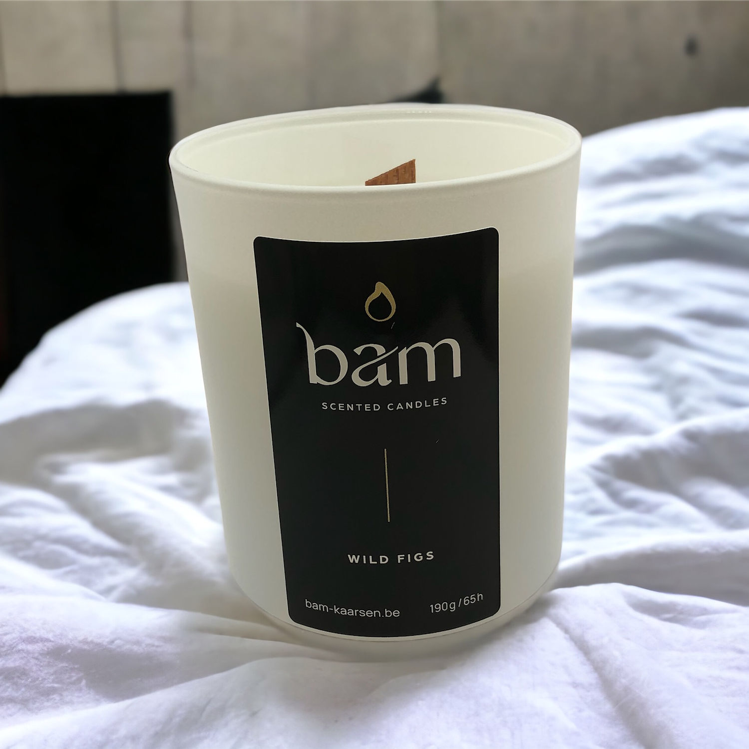 Wilde Vijgen - White Collection Small met houten wiek