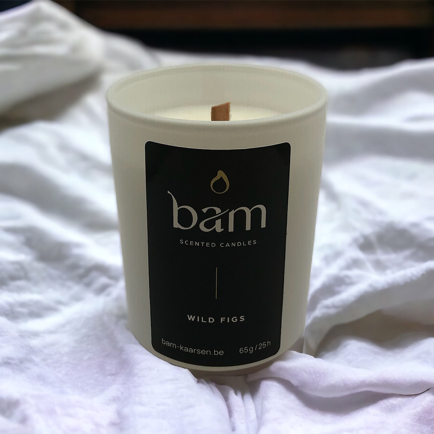 Wilde Vijgen - White Collection Small met houten wiek