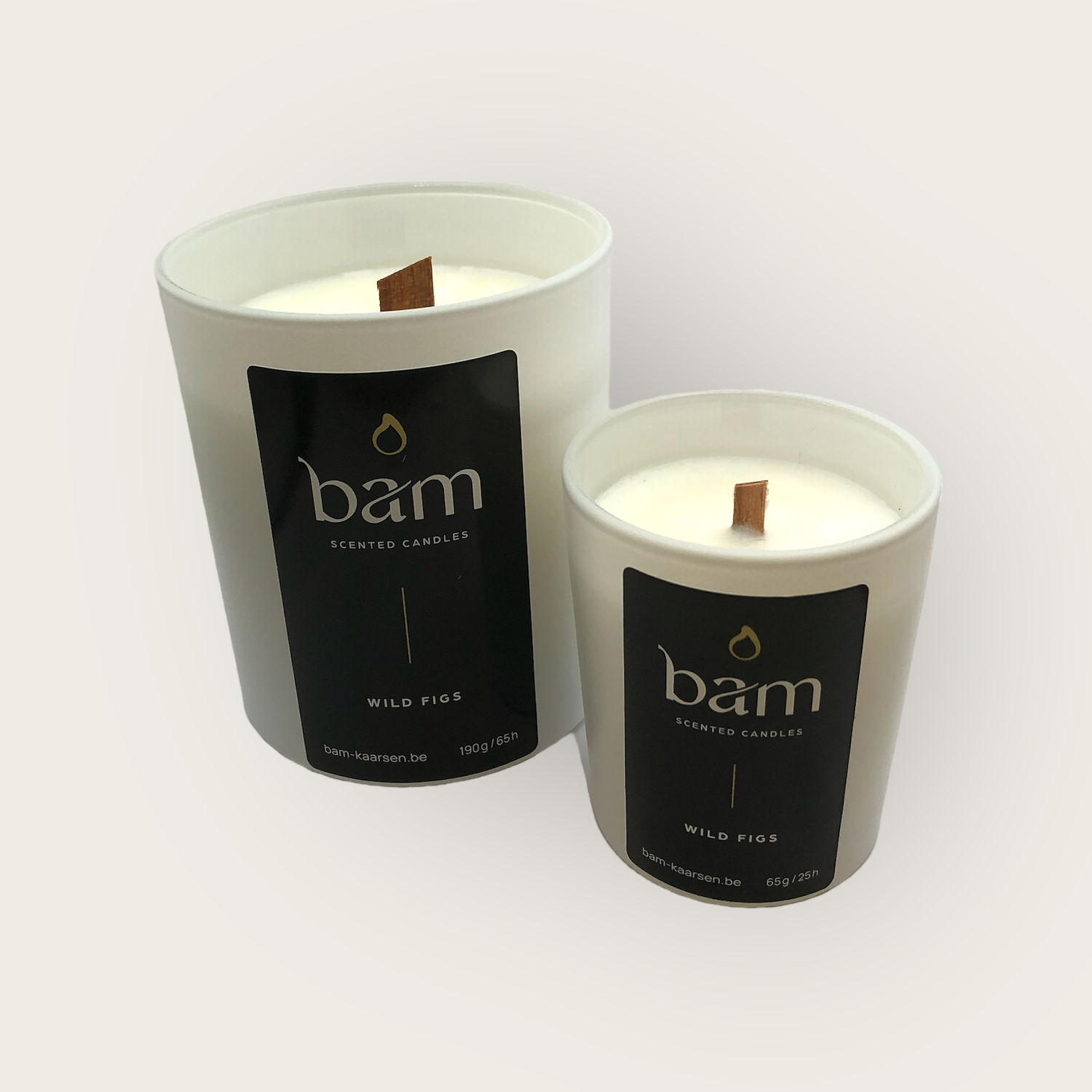 Wilde Vijgen - White Collection Small met houten wiek