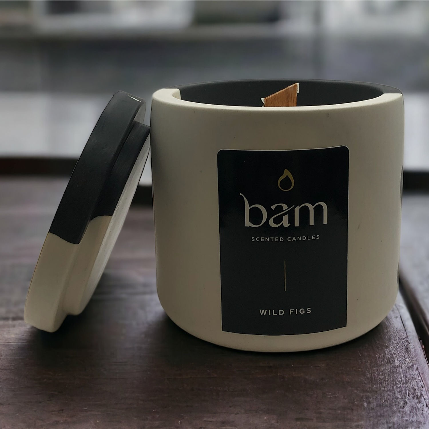 geschenkset met wilde vijgen geurkaars, decoratieve kaars en schaaltje