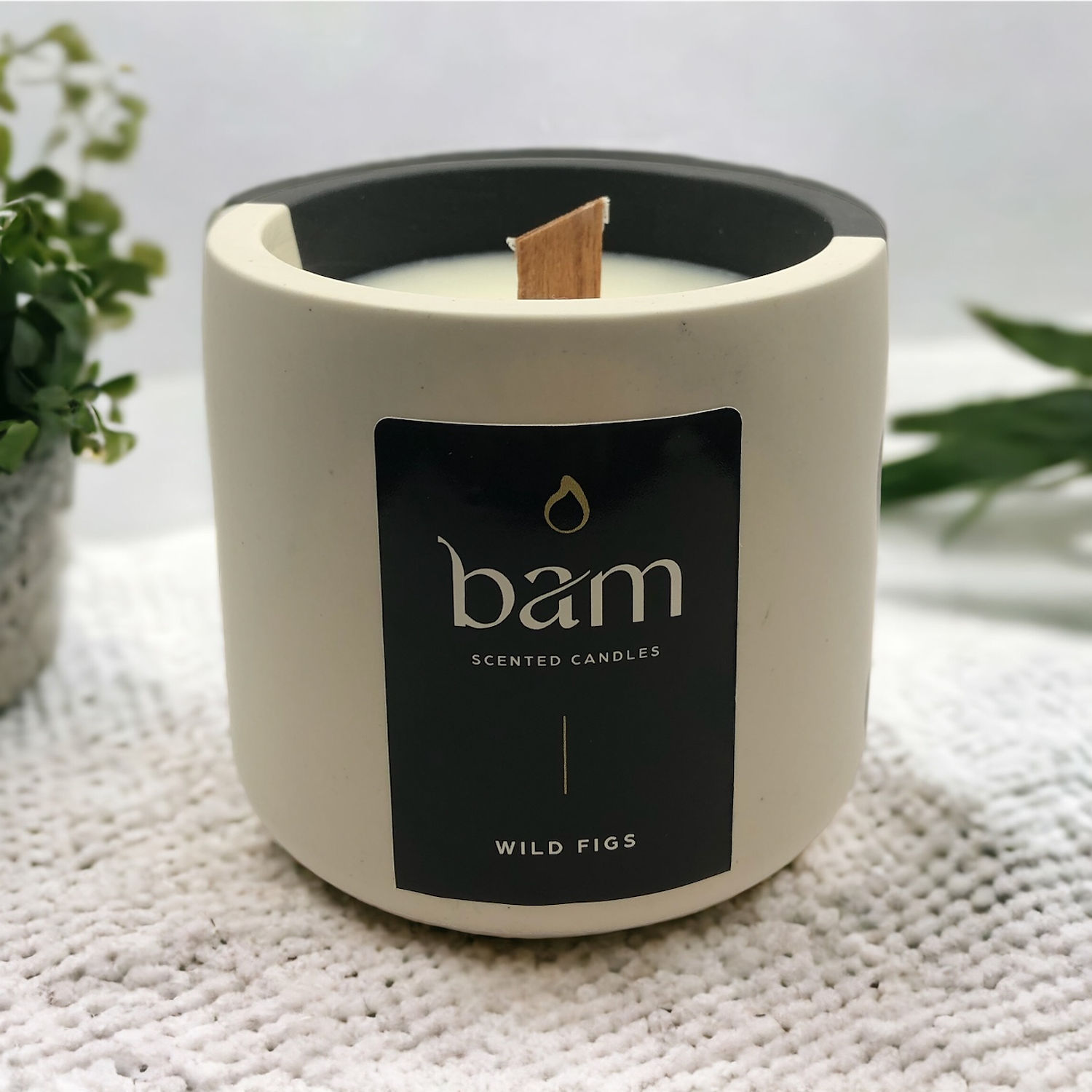 geschenkset met wilde vijgen geurkaars, decoratieve kaars en schaaltje