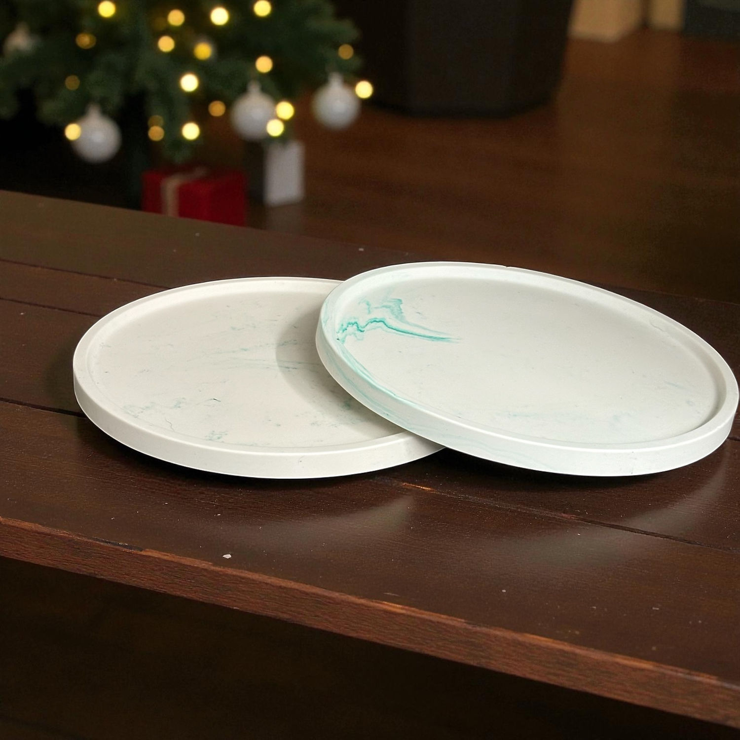 zwart gemarmerd rond schaaltje - Black Orchid