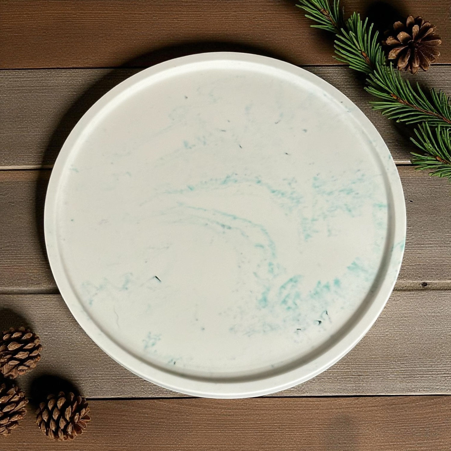 zwart gemarmerd rond schaaltje - Black Orchid